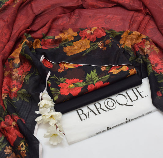 BAROQUE - 3 PC LAWN DIGITAL PRINTED SUIT - Dp026