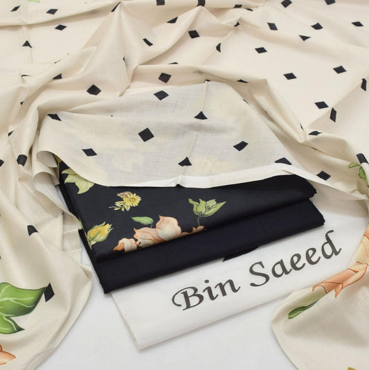 BIN SAEED - 3 PC LAWN DIGITAL PRINTED SUIT - Dp001