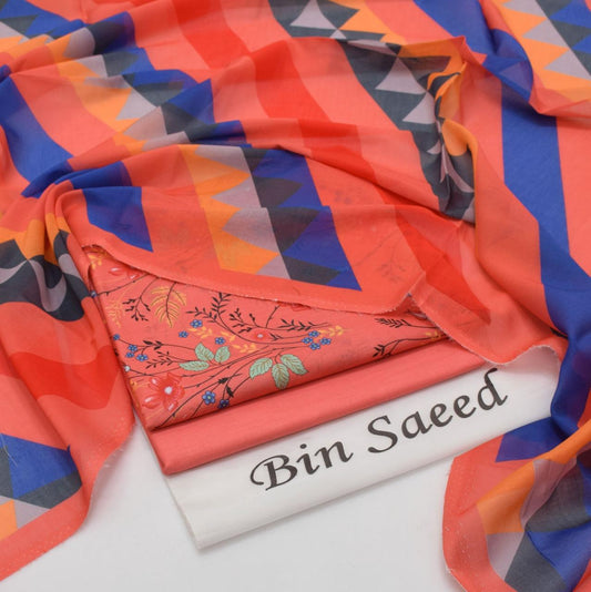 BIN SAEED - 3 PC LAWN DIGITAL PRINTED SUIT - Dp083