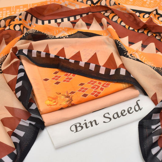 BIN SAEED - 3 PC LAWN DIGITAL PRINTED SUIT - Dp079