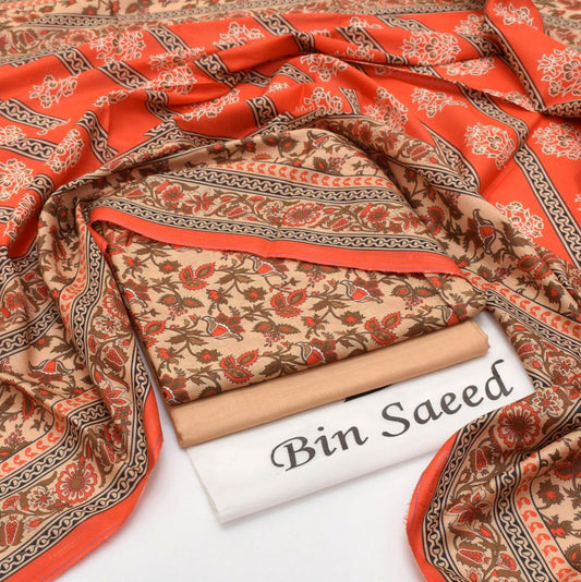 BIN SAEED - 3 PC LAWN DIGITAL PRINTED SUIT - Dp077