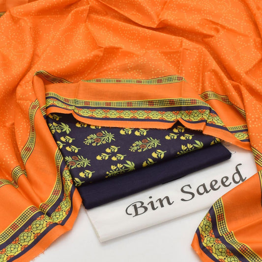 BIN SAEED - 3 PC LAWN DIGITAL PRINTED SUIT - Dp076