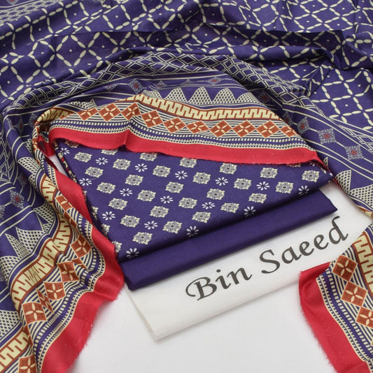 BIN SAEED - 3 PC LAWN DIGITAL PRINTED SUIT - Dp075