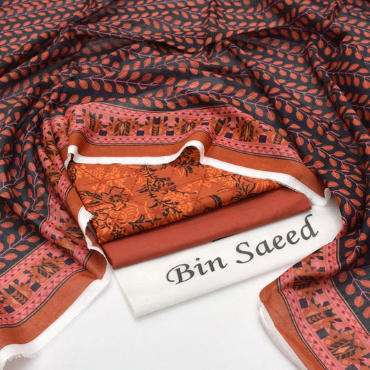 BIN SAEED - 3 PC LAWN DIGITAL PRINTED SUIT - Dp074