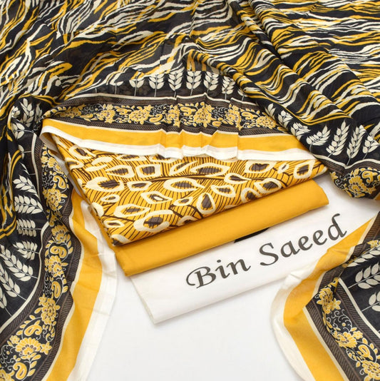 BIN SAEED - 3 PC LAWN DIGITAL PRINTED SUIT - Dp073