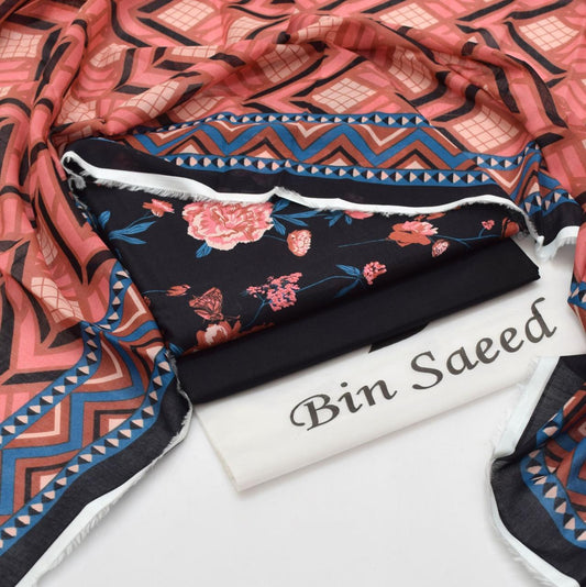 BIN SAEED - 3 PC LAWN DIGITAL PRINTED SUIT - Dp072