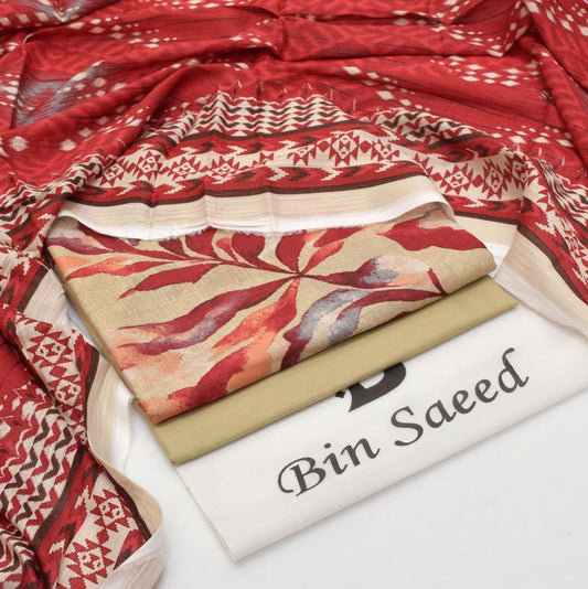 BIN SAEED - 3 PC LAWN DIGITAL PRINTED SUIT - Dp006