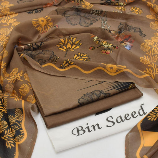 BIN SAEED - 3 PC LAWN DIGITAL PRINTED SUIT - Dp068