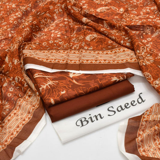BIN SAEED - 3 PC LAWN DIGITAL PRINTED SUIT - Dp065