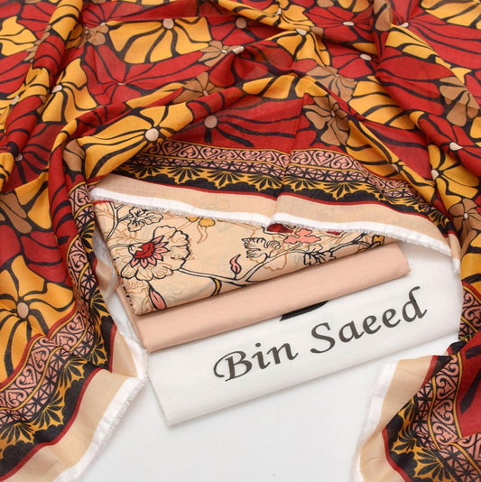BIN SAEED - 3 PC LAWN DIGITAL PRINTED SUIT - Dp064