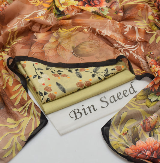 BIN SAEED - 3 PC LAWN DIGITAL PRINTED SUIT - Dp061