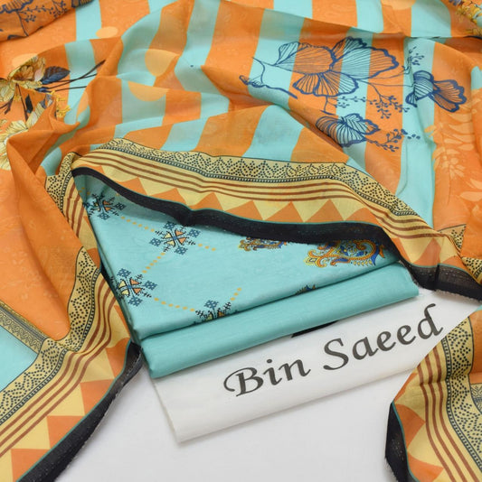 BIN SAEED - 3 PC LAWN DIGITAL PRINTED SUIT - Dp060