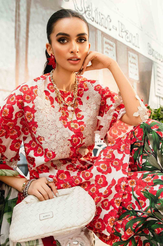 Maria B -  3 PC DIGITAL PRINTED LAWN SUIT - EM015