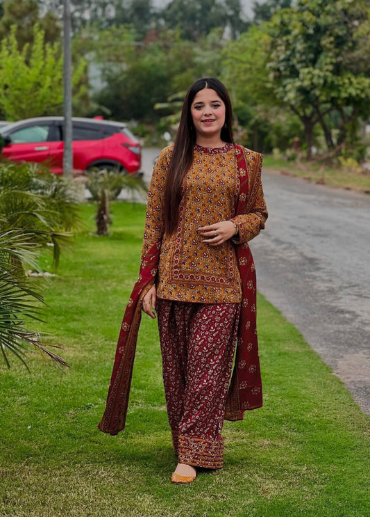 Bin Saeed - 3 PC DIGITAL PRINTED LAWN SUIT - EM023