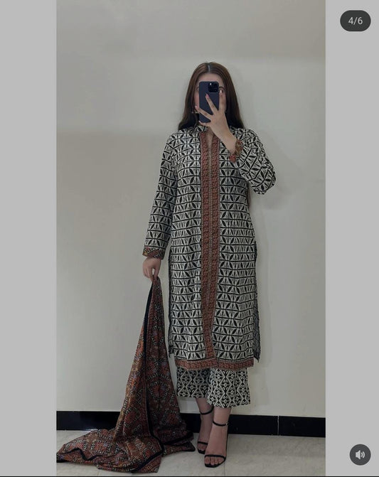 Bin Saeed - 3 PC DIGITAL PRINTED LAWN SUIT - EM019
