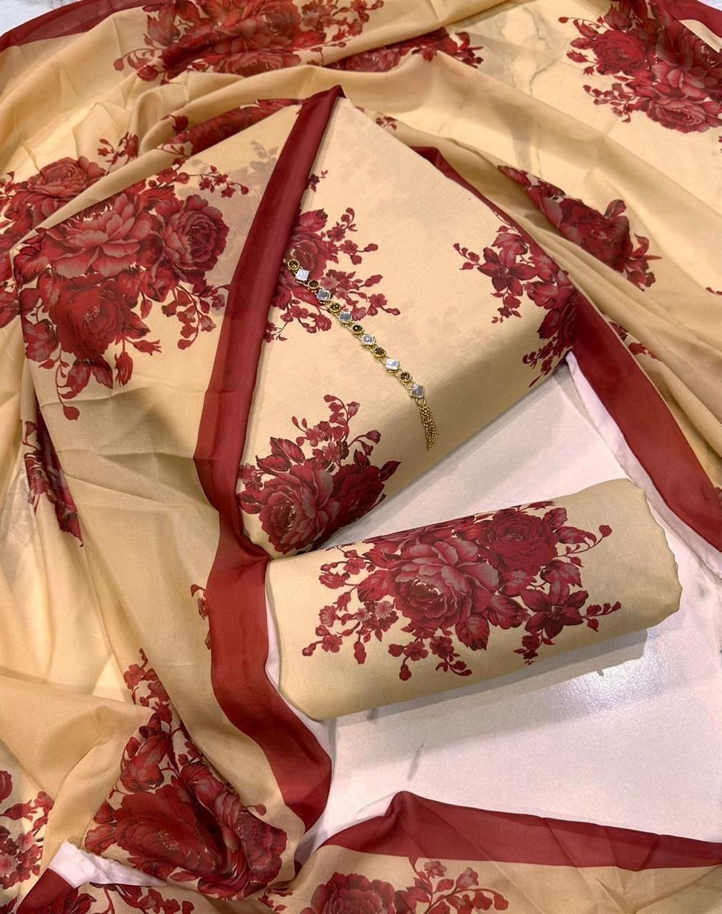 3 PC - SWISS LAWN DIGITAL PRINTED-JM07