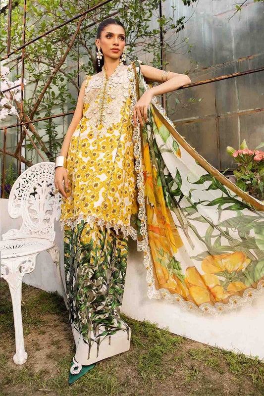 Maria B -  3 PC DIGITAL PRINTED LAWN SUIT - EM016